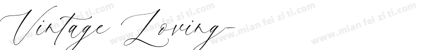 Vintage Loving字体转换